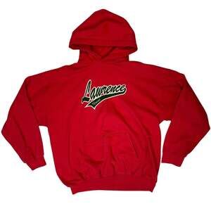 Gildan Heavy Blend Lawrence North Hoodie Red Mens XL